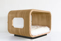 Wood Pet Bed -  Cat - (White Oak) - (Plush Pad included  - (The Luna Bed ) - (While Supplies Last)