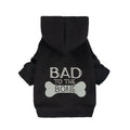 "Bad to the Bone" Hoodie - Dog Cat - (Grey) - ( XXL)