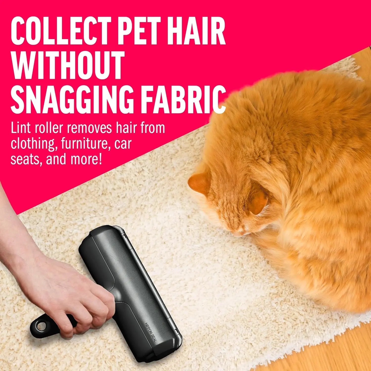 Pet Hair Remover Roller - Dog Cat - (Reusable) - (White) - (While Supplies Last)