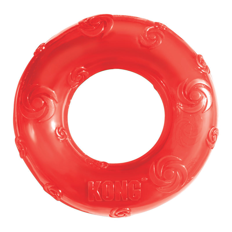 Squeezz Ring Toy - Dog -  (Kong) - (Squeaker) - (Gripping Texture) - (M-L) - (While Supplies Last)