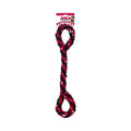 Rope Double Tug - Dog  -  (KONG) - ( Braided Cotton and Fleece) - (Red & Black) - (While Supplies Last)