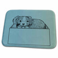 3dRose PS Animals - Cute Puppy in a box pets animals art - Dish Drying Mats (ddm-130563)