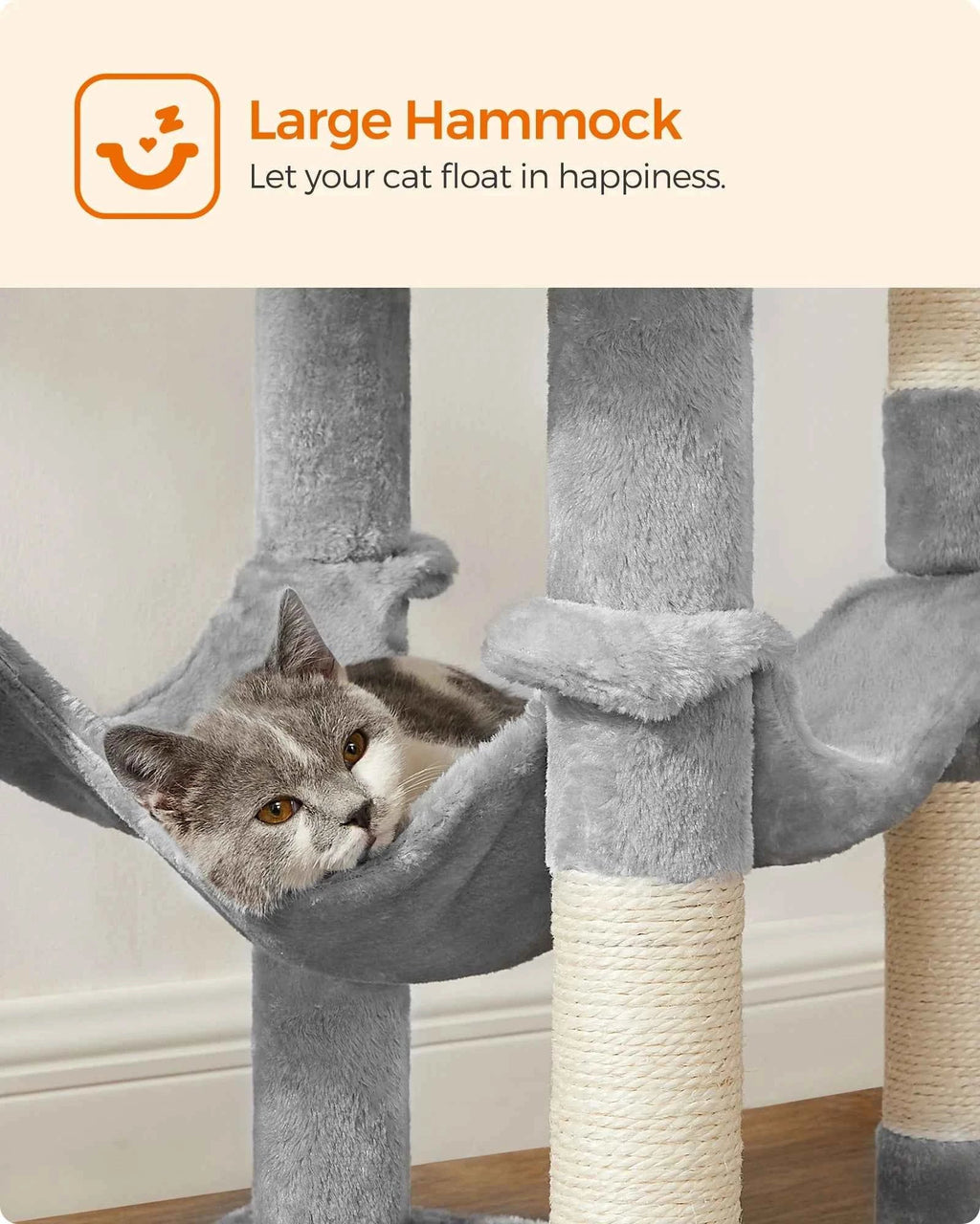 Multi-Cat Tree Tower Hammock, Condo & Scratching Posts