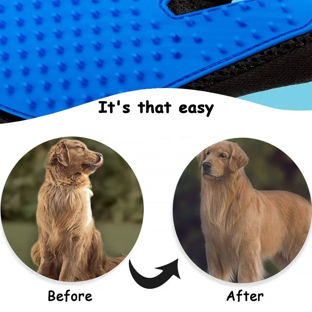 Dog Cat Deshedding Brush Gloves