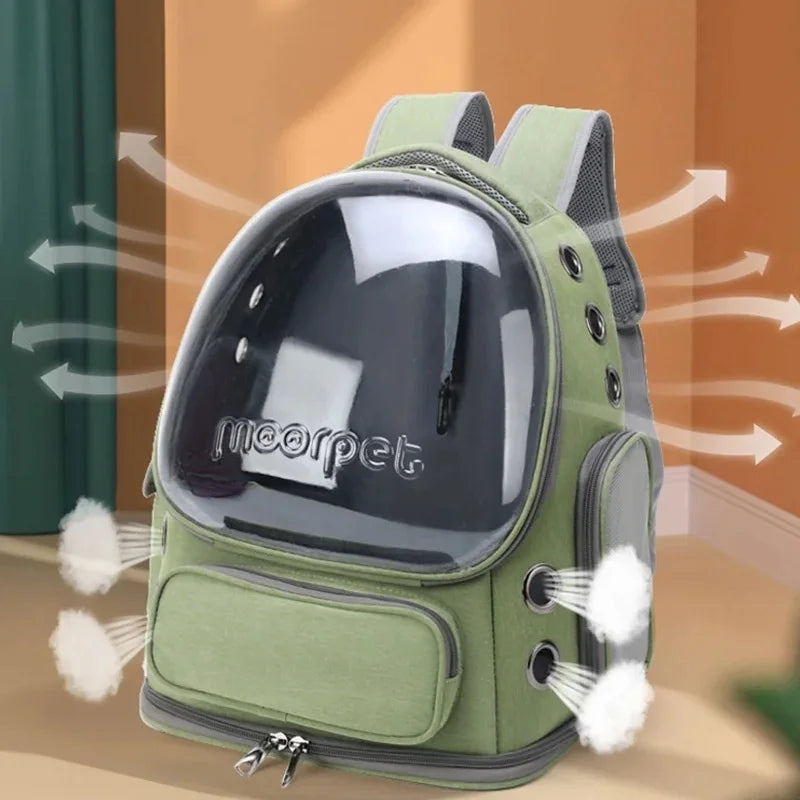 Transparent Window Pet Carrier Backpack - Dog Cat  - (3 Color Options)  - (42 x27x34cm)
