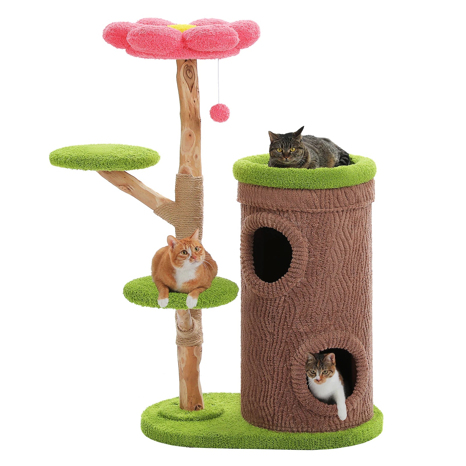Flower Top Bed on Tall Cat Tower