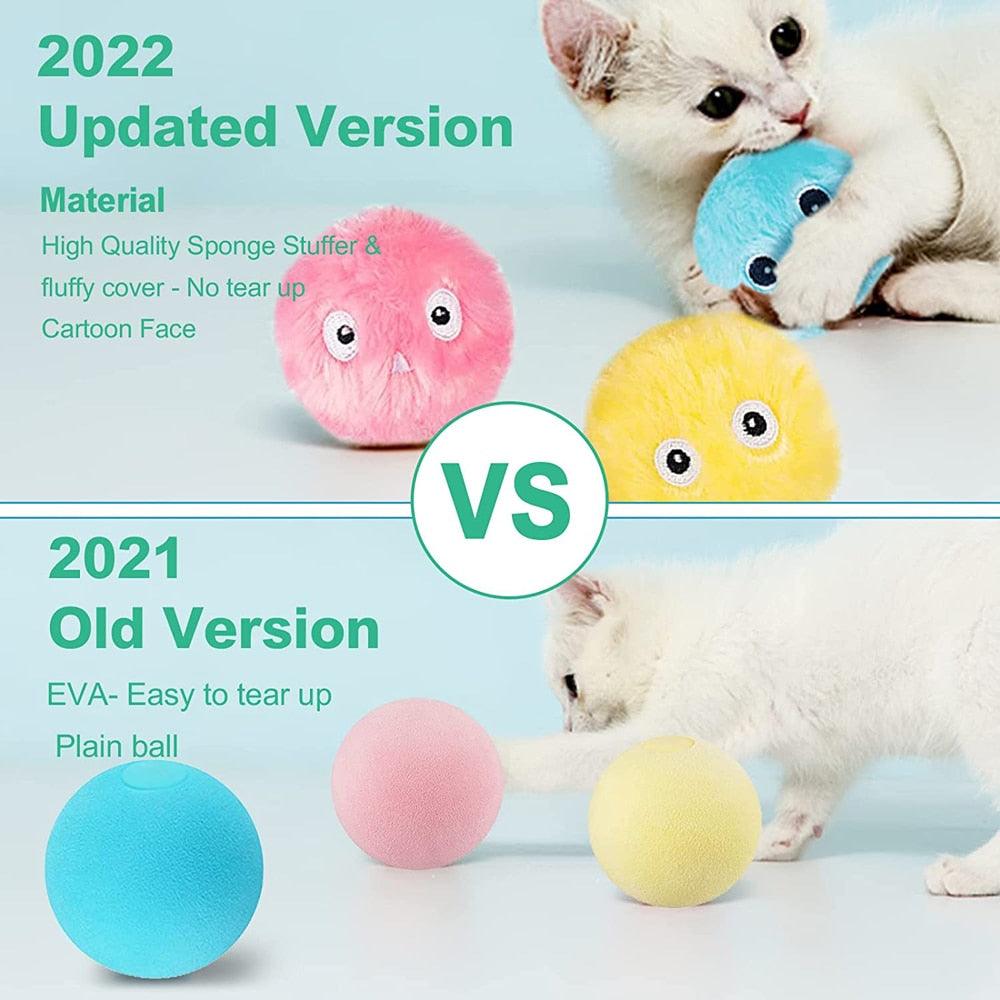 Smart Fluffy Plush Toy Catnip Balls - Cat - (3 Color Options)