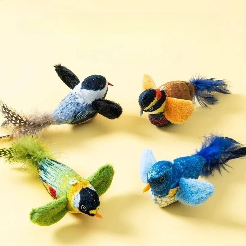 Interactive Bird Toy - Cat - (3 Color Options) - (While Supplies Last)