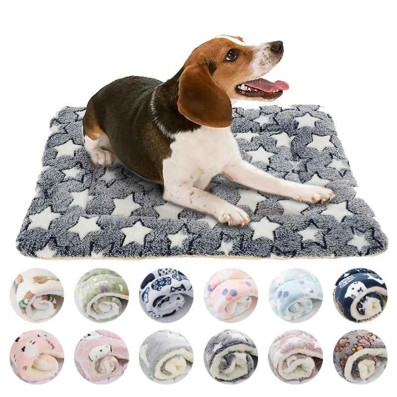 Flannel Cushioned Sleeping Pad  –  Dog Cat - (Washable) - (Durable) - (6 Color Options) - (XS-XXL)