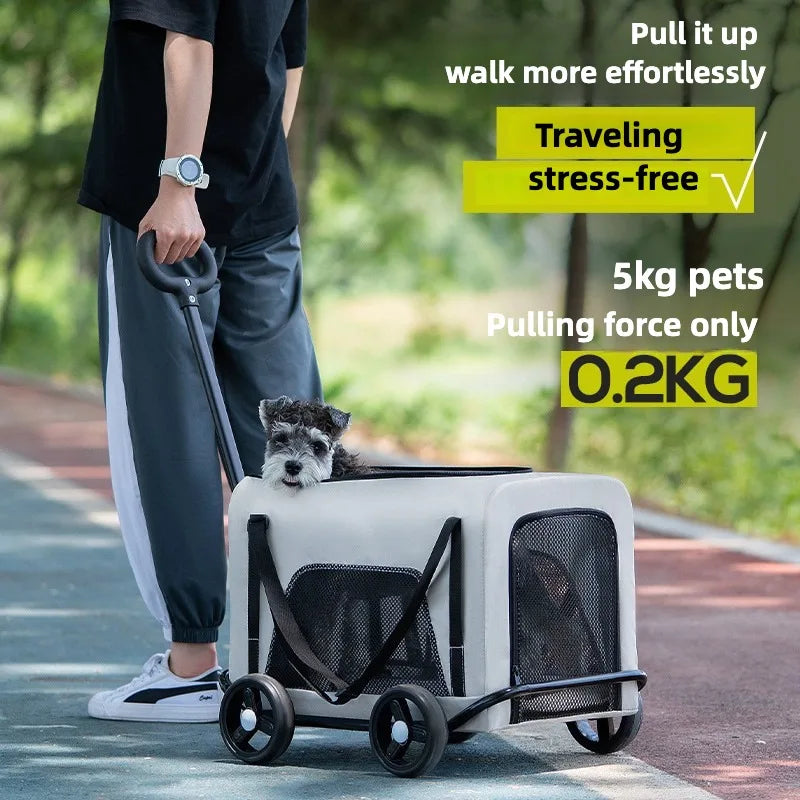 2-in-1 Cart Stroller and Backpack Carrier - Dog Cat - (3 Color Options) - (3-Sided Windows) - (While Supplies Last)