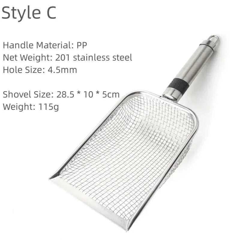 Long Handle Heavy Duty Litter Scoop - Cat - (Stainless Steel) - (4 Options) - (While Supplies Last)