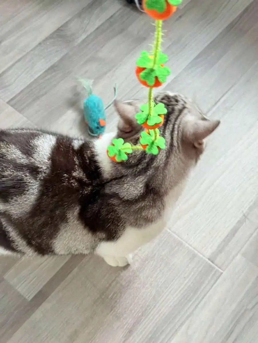 Colorful Interactive Teaser Wands With Bells - Cat - (1 or 2 Pc Options) - (While Supplies Last)