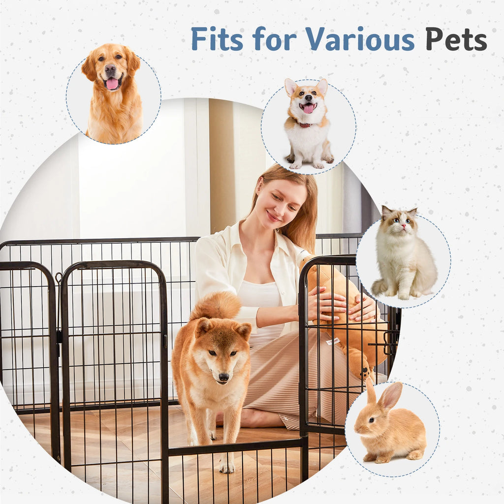 Portable Metal Fence Playpen Enclosure - Dog - (Indoor/Outdoor) - (24", 32")