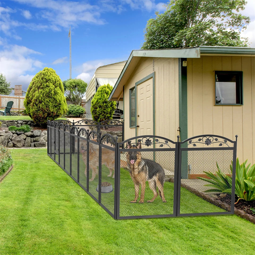 Heavy Duty Playpen with Waterproof Training Pad - Large Dog - ( 8 Panel) - (Black) - (While Supplies Last)