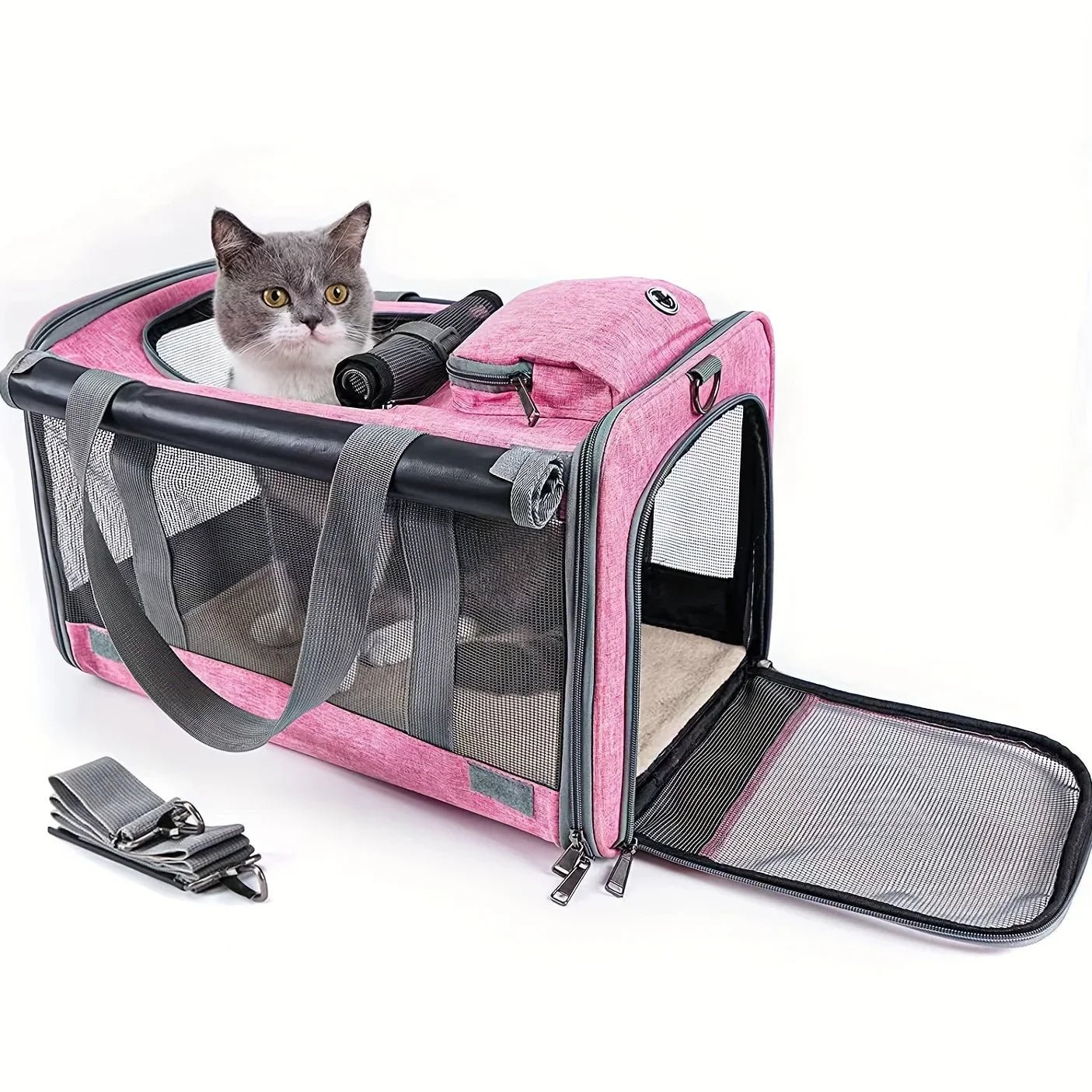 Soft-Sided Pet Carrier - Dog Cat - (5 Color Options) - (Collapsible) - (Mesh Windows) - (While Supplies Last)
