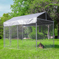 Galvanized Chain Link Outdoor Enclosure with Cover - Dog - ( XL)