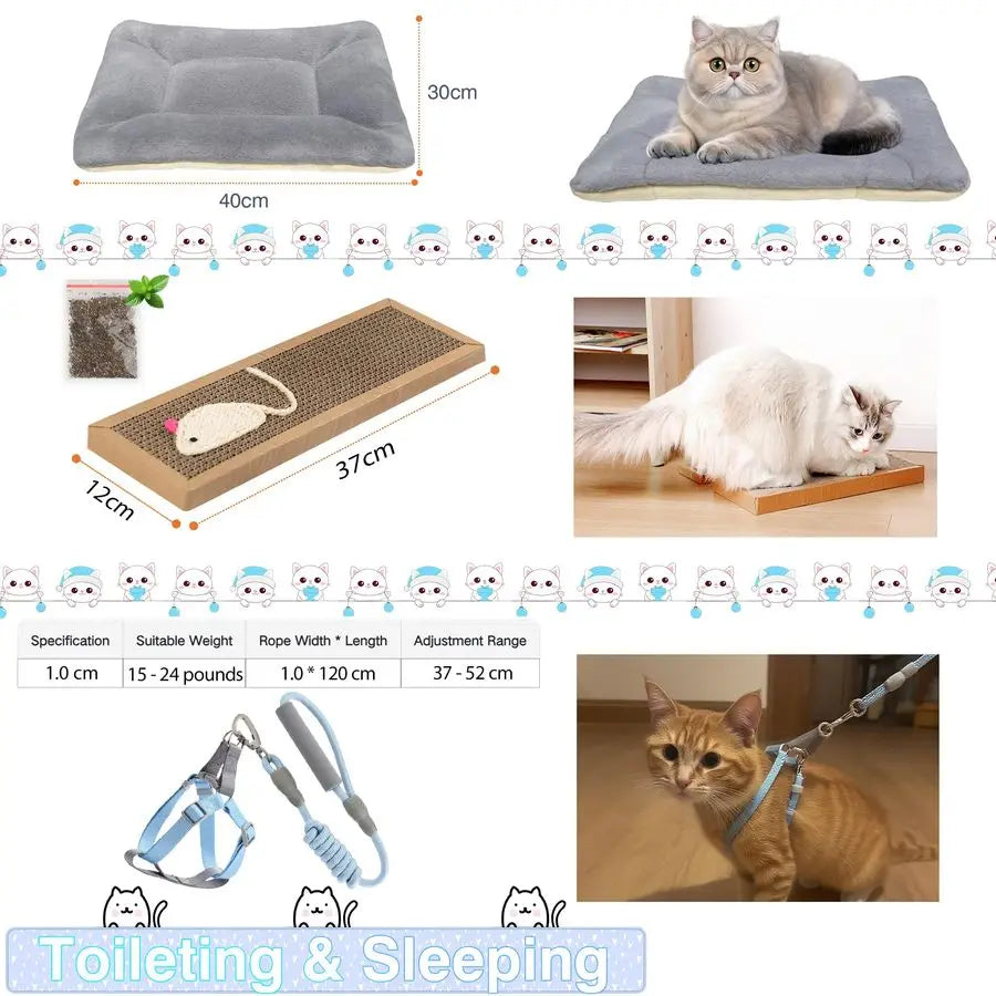 Starter Kit Includes Cozy Bed, Portable Carrier, and Litter Box - Cat - (White) - (While Supplies Last)