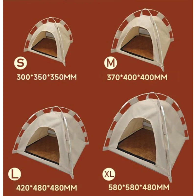 Portable Pet House Tent - Dog Cat - (indoor/Outdoor Comfort) - (Mat included) - (S-XL) - (3 Color Options) - (While Supplies Last)