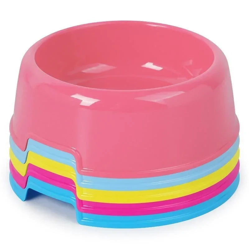 Plastic Feeding Bowls - Dog Cat - (4 Color Options) - (While Supplies Last)