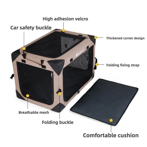 1-2 Pet Travel Crate - Dog Cat - (S-XL)  - (3 Color Options) - (3 Mesh Windows) - (While Supplies Last)