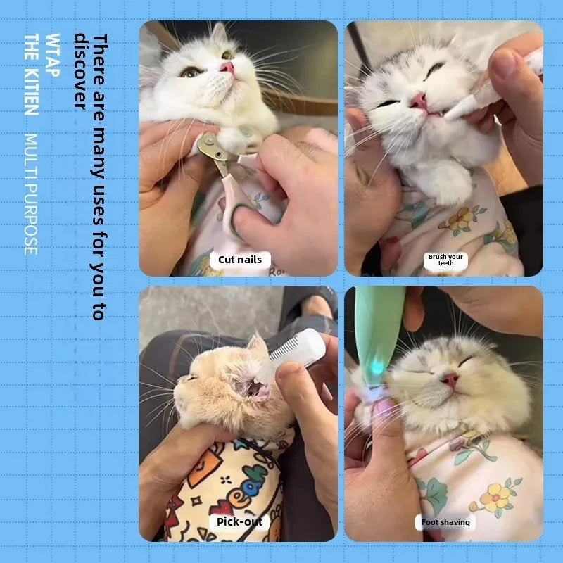 Swaddle Wrap - Cat - (Perfect for Grooming) - (Anti-Escape) - (Calming) - (S-2XL) - (2 Patterns)