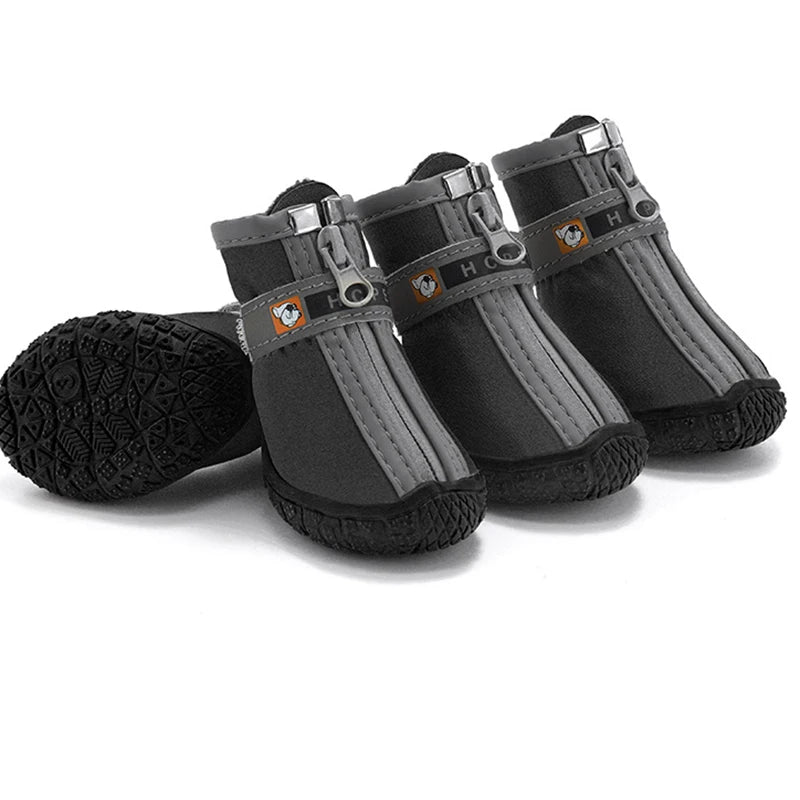 Non-Slip Thick Soles Plush Booties - Dog Cat - (6 Color Options) - (5 Sizes)
