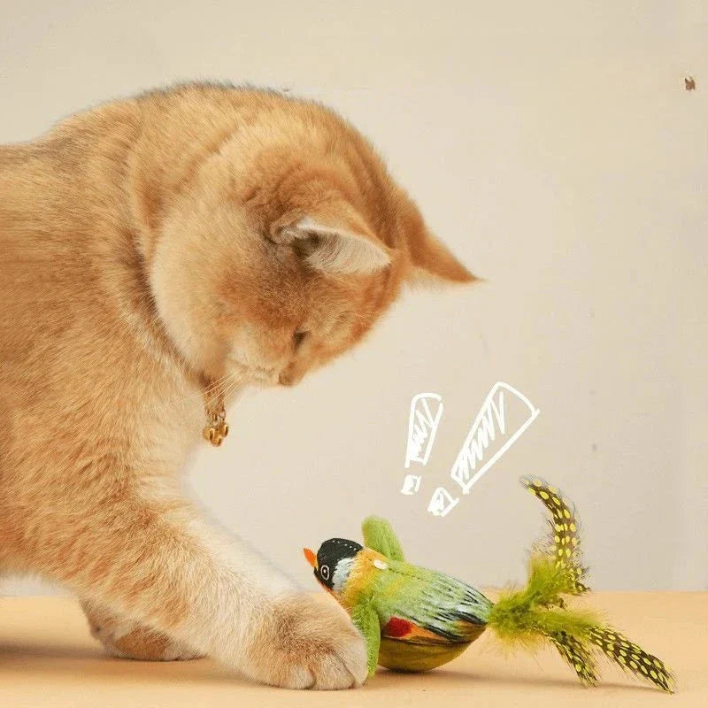 Interactive Bird Toy - Cat - (3 Color Options) - (While Supplies Last)