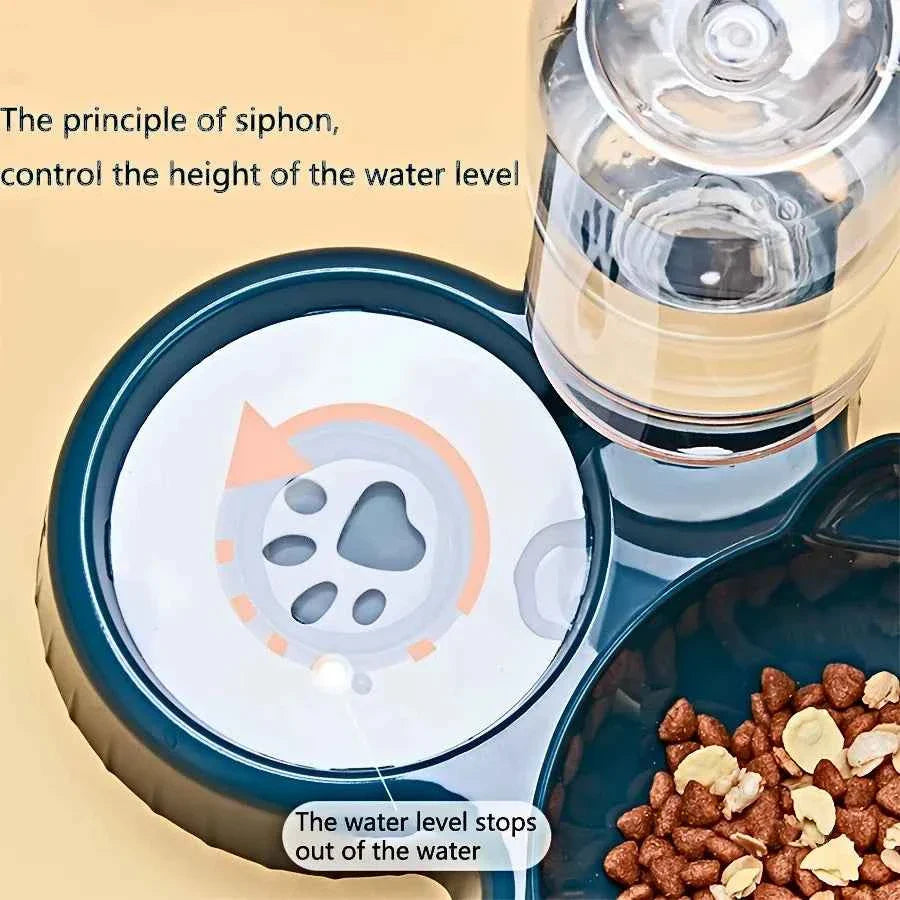 3-in-1 Food & Gravity Water Feeder in This Adorable Cat Ear Bowl Set - Cat - (4 Color Options) - (While Supplies Last)