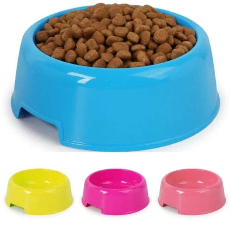 Plastic Feeding Bowls - Dog Cat - (4 Color Options) - (While Supplies Last)