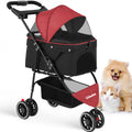 3 Wheels Pet Stroller and Carrier with Mesh Canopy - Dog Cat - (6 Color Options) - (M)