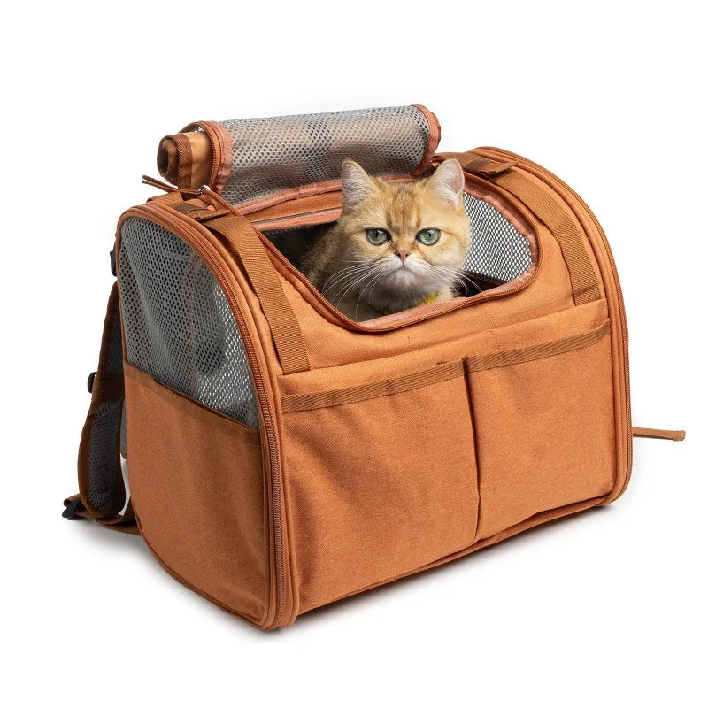Expandable Pet Carrier Backpack - Dog Cat  - (Adjustable Straps) - (Grey, Brown) - (While Supplies Last)
