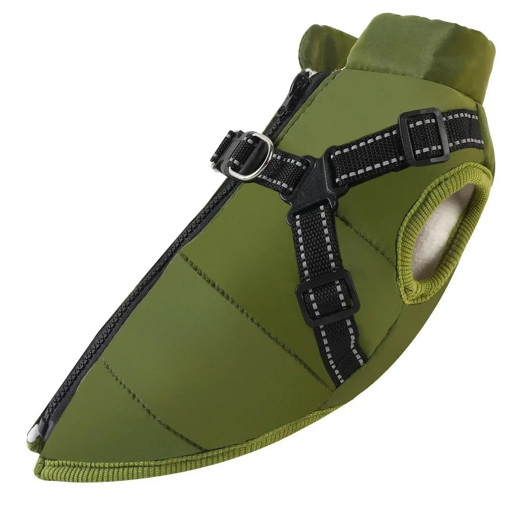 Waterproof Coat with Built-in Harness - Dog - (5 Color Options) - (S-XXL)