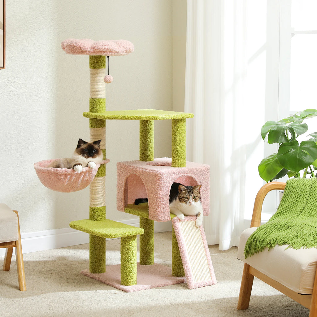 Multi-level Flower Cat Tree with Top Perch