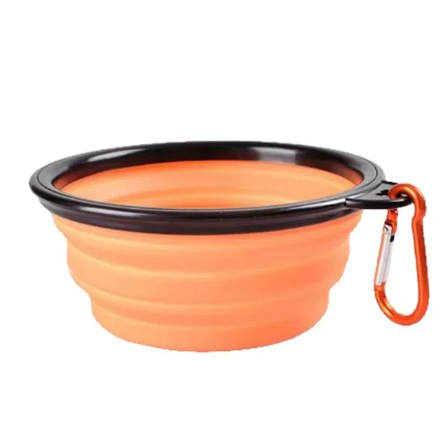Collapsible Silicone Feeding Bowl with Lid - Dog Cat - (5 Color Options) - (While Supplies Last)