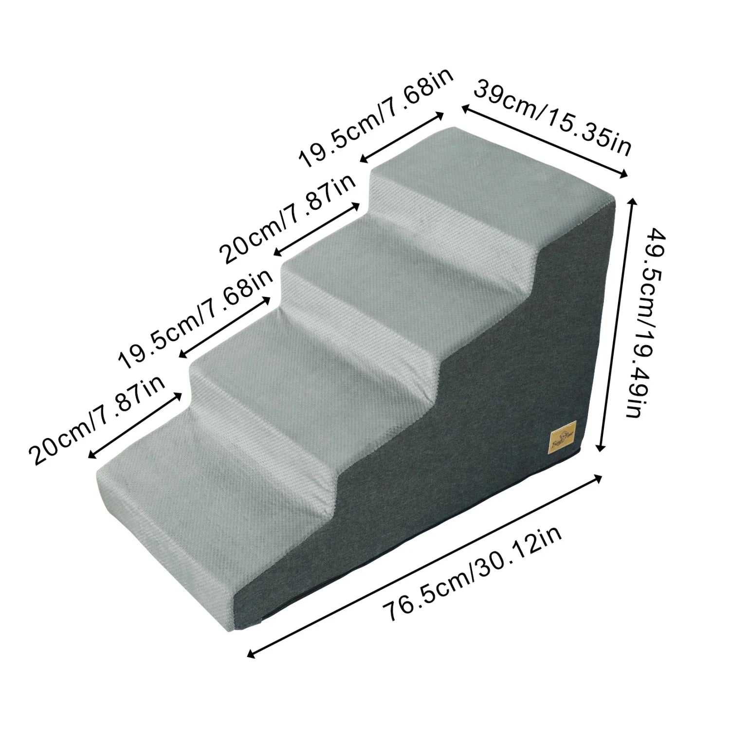 Pet Stairs with Washable Cover - (Grey) - (3,4 Step Options) - While Supplies Last