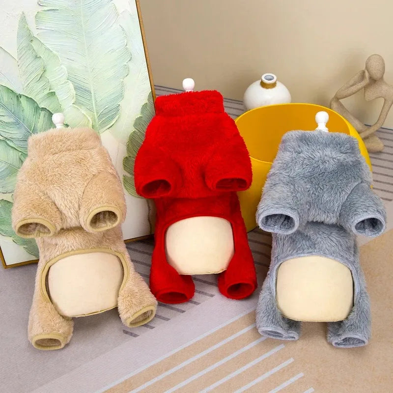 Luxurious Cozy Outfit with Zipper - Dog - (3 Color Options) - (S-XXL)