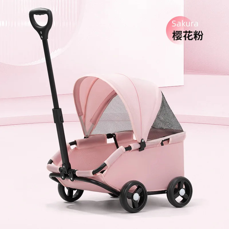 Mini Pet Carriage with Sunshade Cover - Dog Cat - (4 Color Options) - (While Supplies Last)