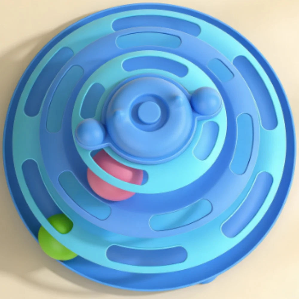 Interactive 4-Layer Turntable Toy - Cats - (3 Color Options)