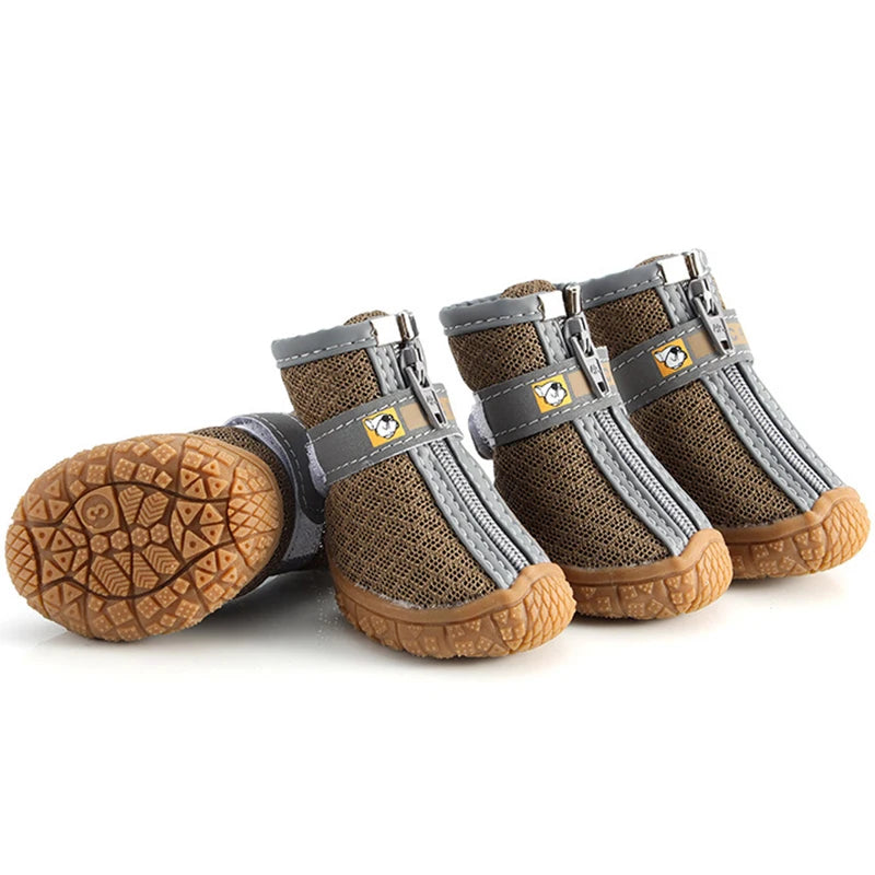 Non-Slip Thick Soles Plush Booties - Dog Cat - (6 Color Options) - (5 Sizes)