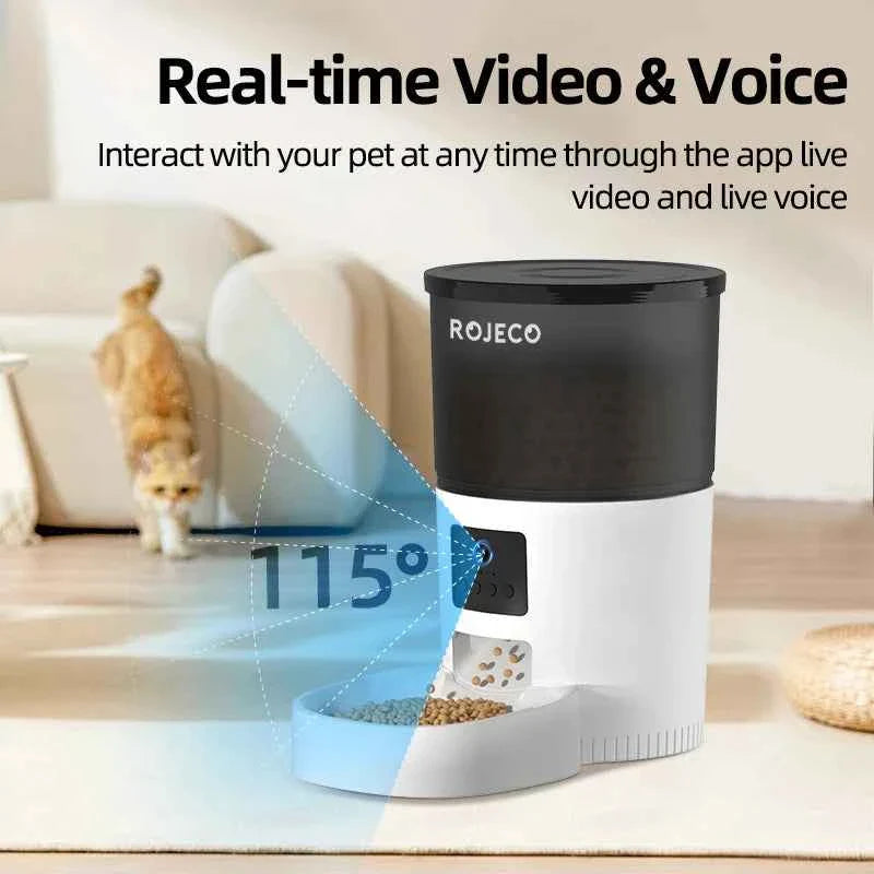 Smart Automatic Feeder with Camera - Cat - (Black) - (While Supplies Last)