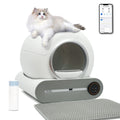 Automatic Self Cleaning Litter Box with Mat and App Control - Cat - (White) - (While Supplies Last)