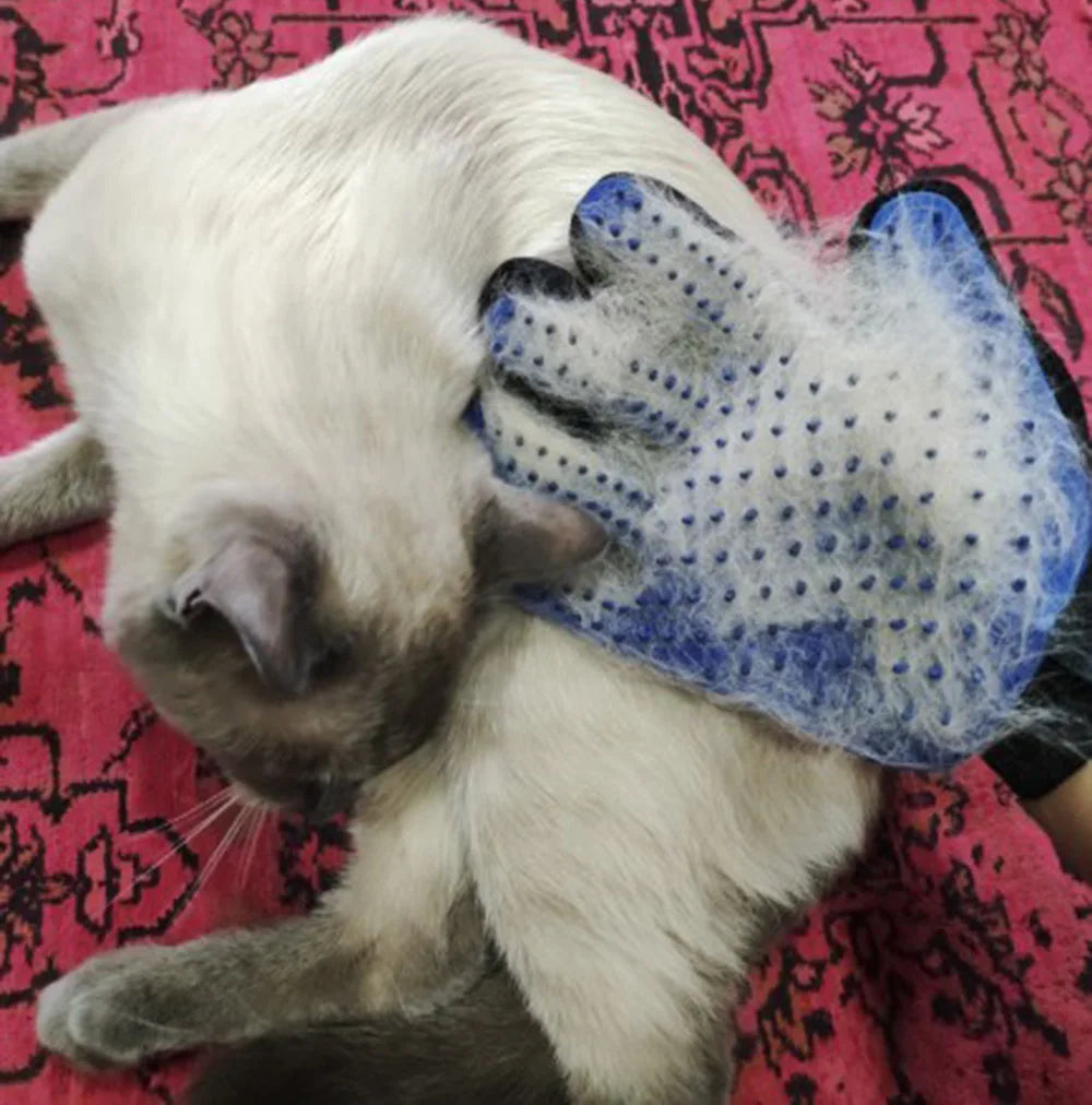Dog Cat Deshedding Brush Gloves