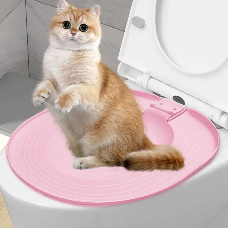 Toilet and Litter Box Trainer - Cat - (Reusable Urinal Seat) - (Pink, Blue)