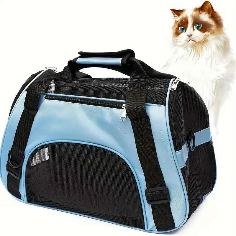 Airline Approved Mesh Pet Travel Carrier Bag - Dog Cat - (Breathable) - (6 Color Options) - (S-L)