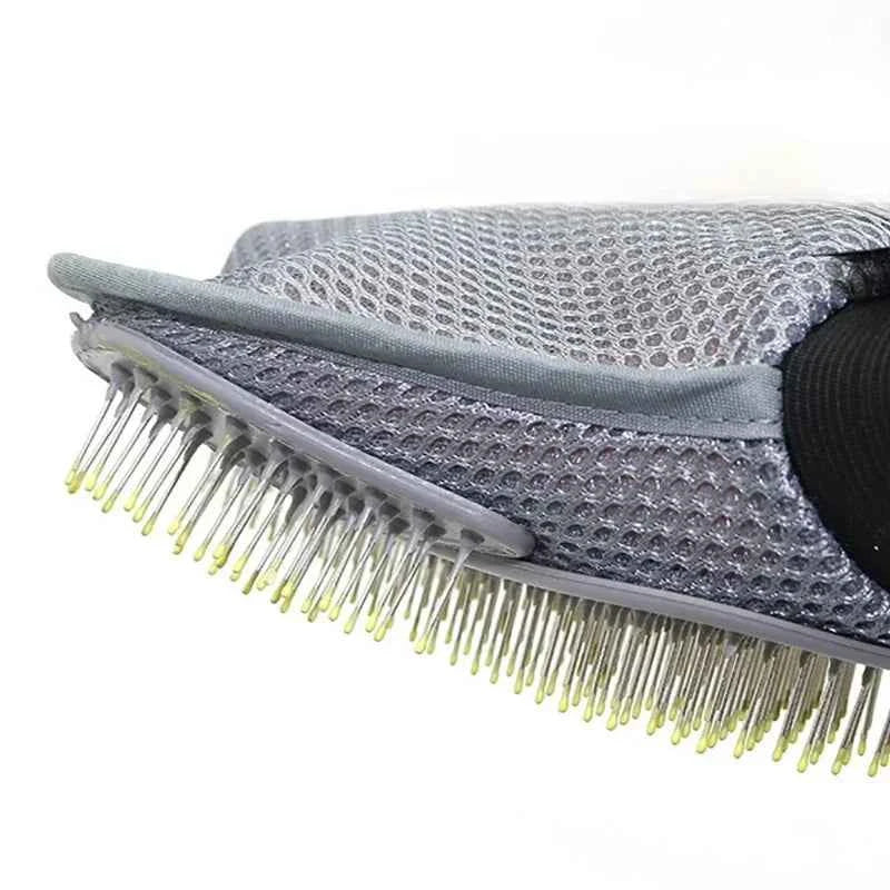 Grooming Glove, Hair Removal, and Bathing Brush - Dog Cat - (Light Grey) - (While Supplies Last)