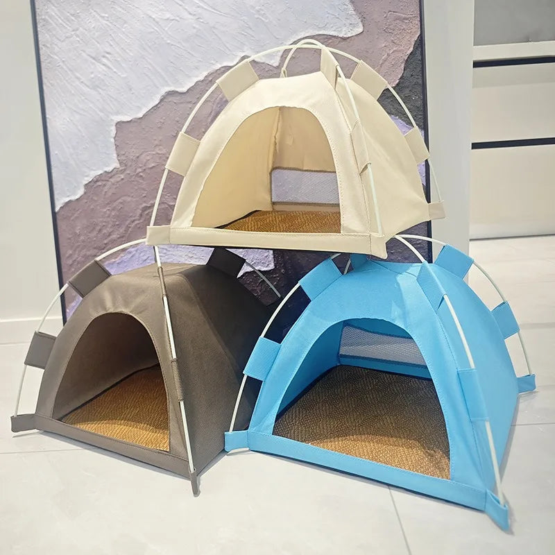 Portable Pet House Tent - Dog Cat - (indoor/Outdoor Comfort) - (Mat included) - (S-XL) - (3 Color Options) - (While Supplies Last)