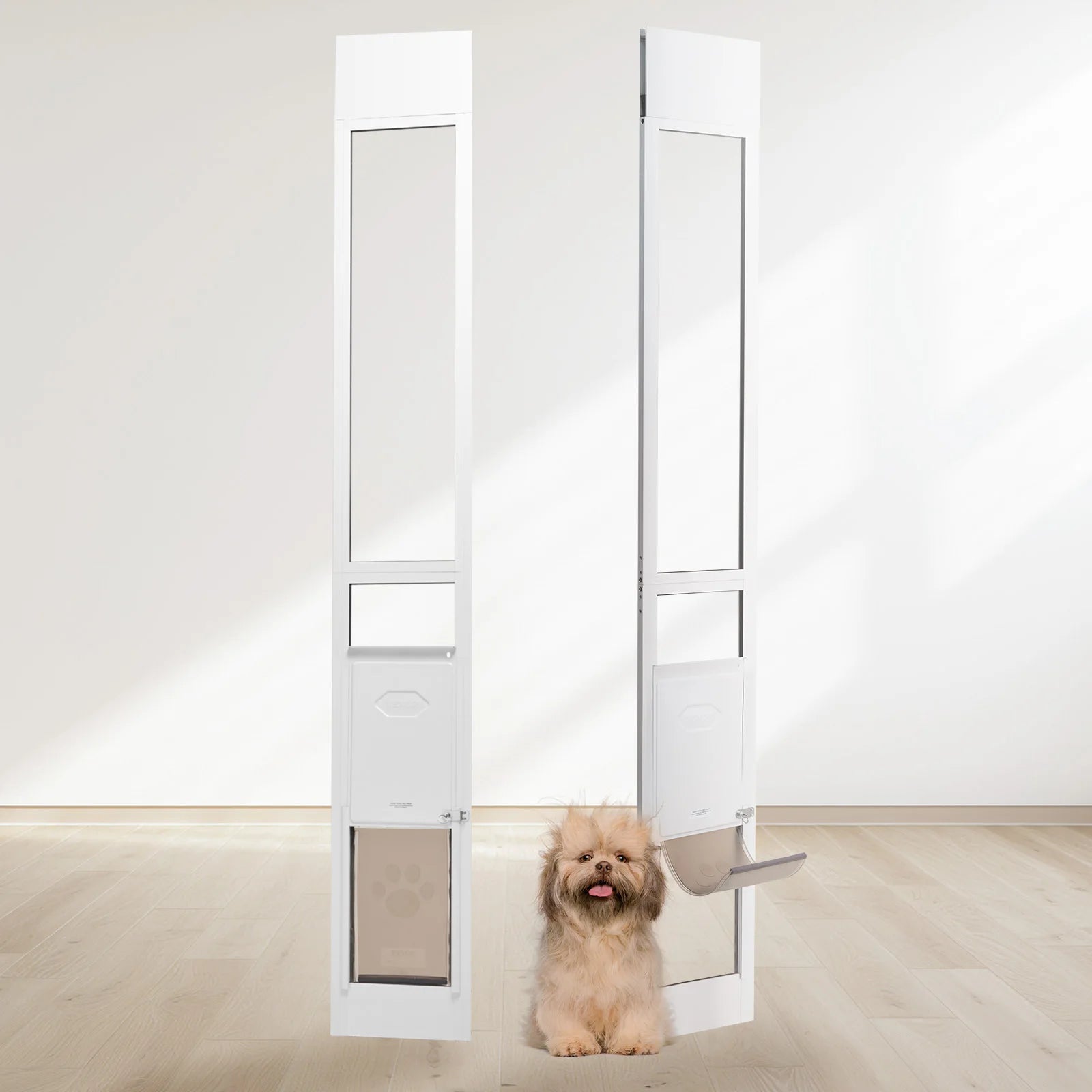 Sliding Glass Adjustable Door - (M-XL) - Dog Cat