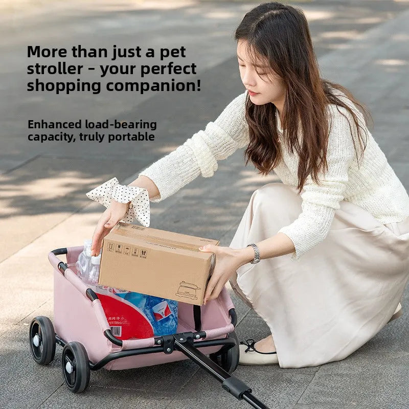 Mini Pet Carriage with Sunshade Cover - Dog Cat - (4 Color Options) - (While Supplies Last)
