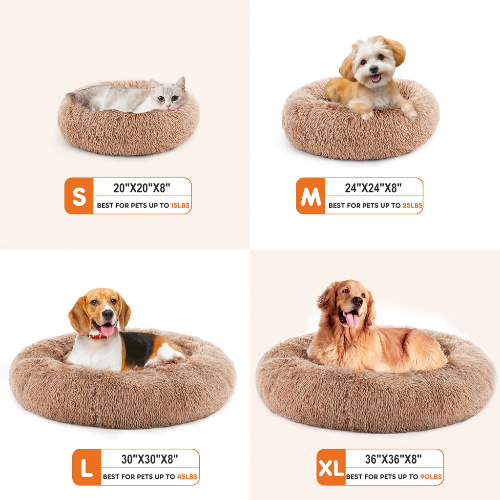 Anti-Slip High Rim Round Calming Bed - Dog