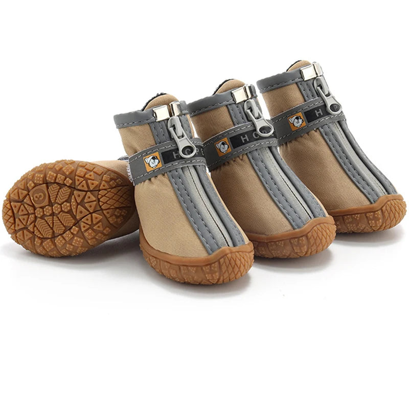 Non-Slip Thick Soles Plush Booties - Dog Cat - (6 Color Options) - (5 Sizes)
